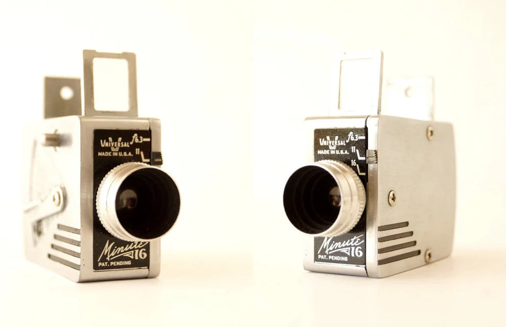 Vintage Universal Camera Minute 16, Sub-Miniature Camera with Original Case (c.1949)